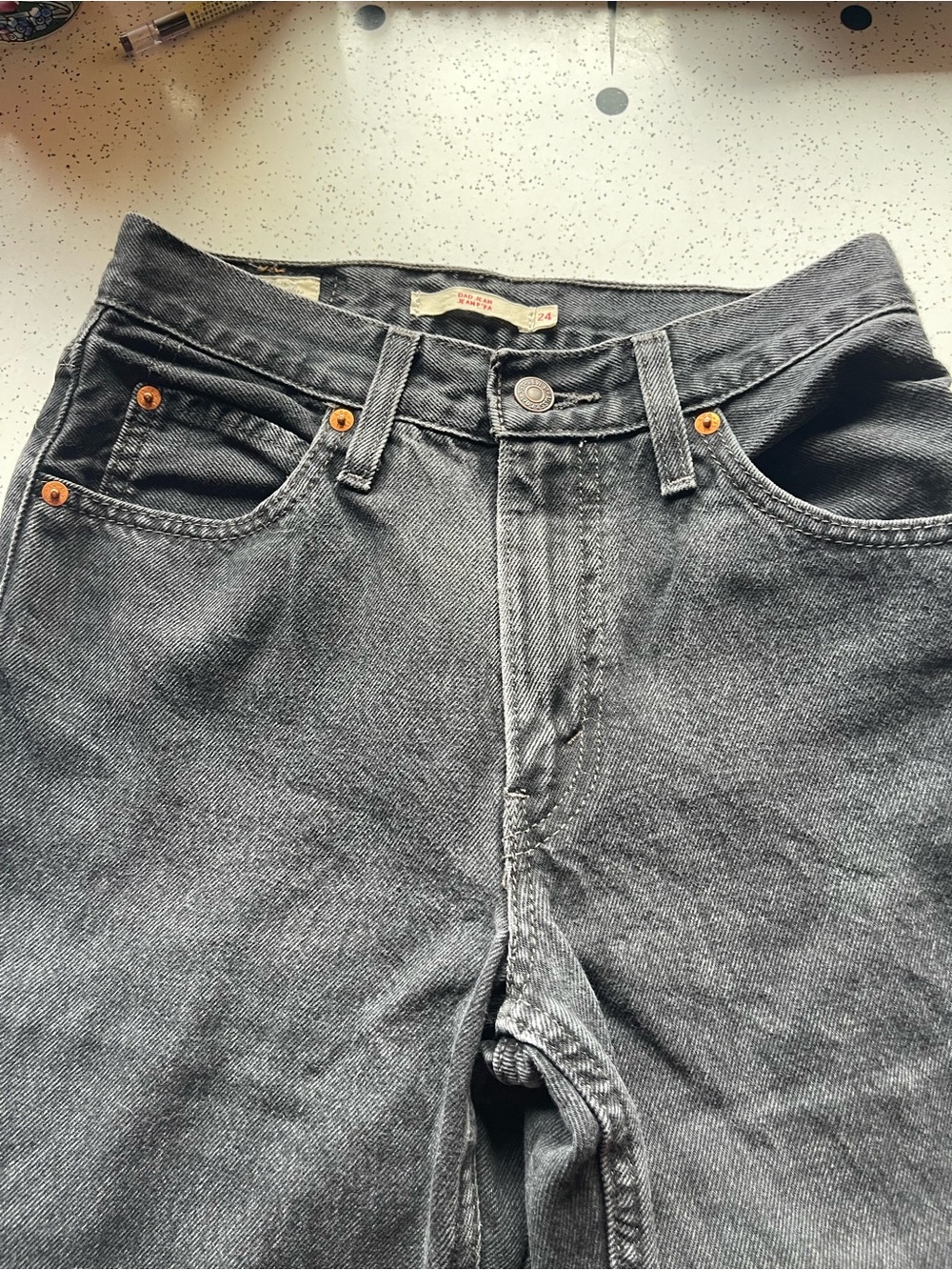 Levi's Black Dad Jeans - Picture 8 of 9